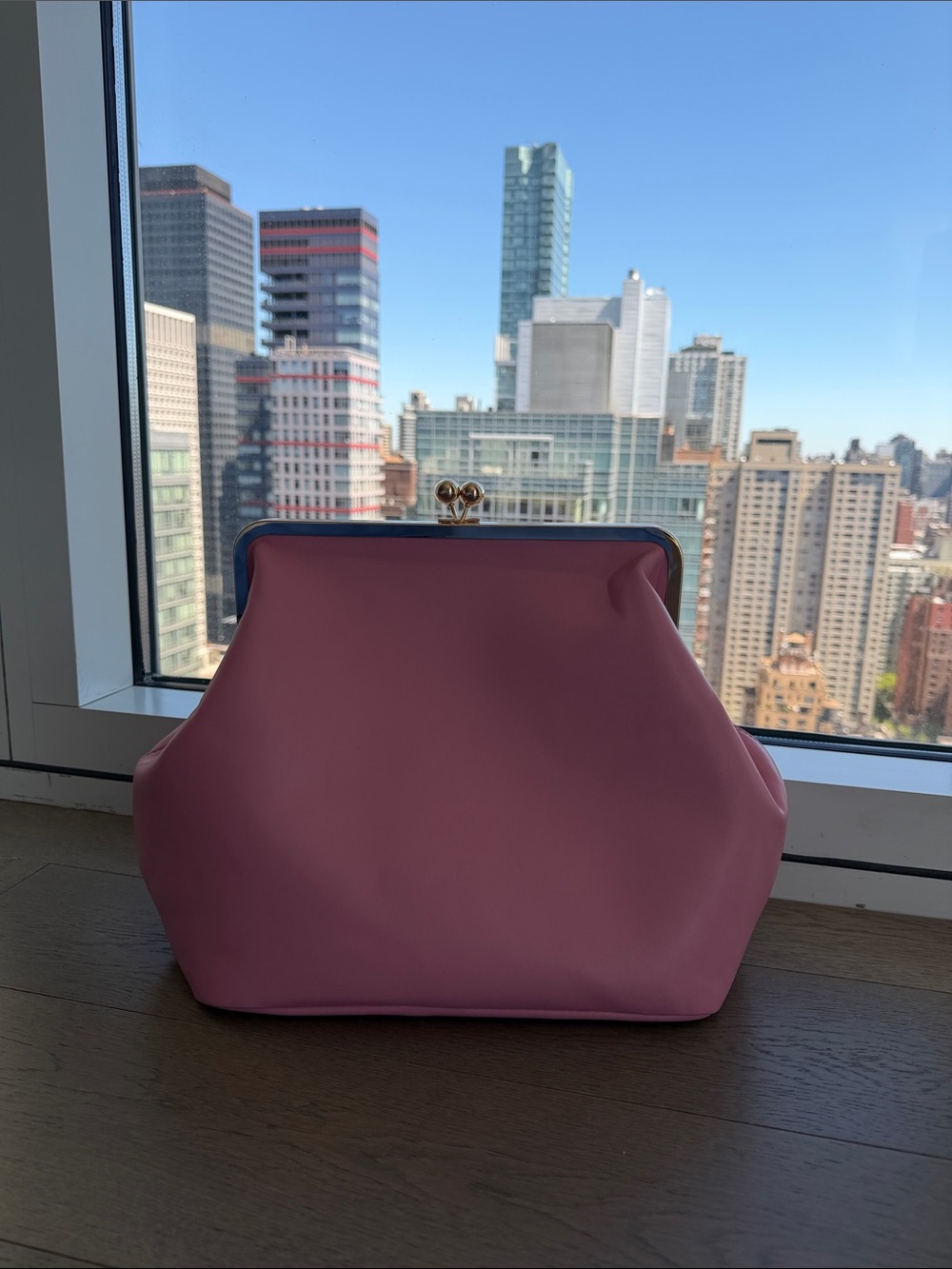 Oversized Pink Frame Clutch